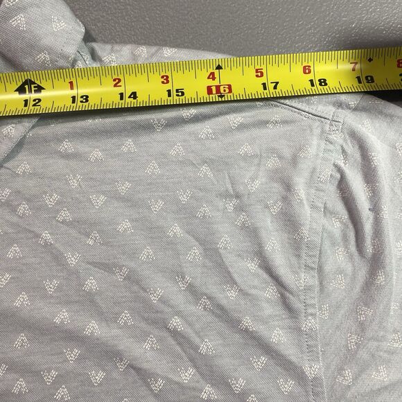 LINKSOUL Astoria Polo Shirt Golf Performance All Over Print Stretch Mens L Blue - Picture 5 of 10